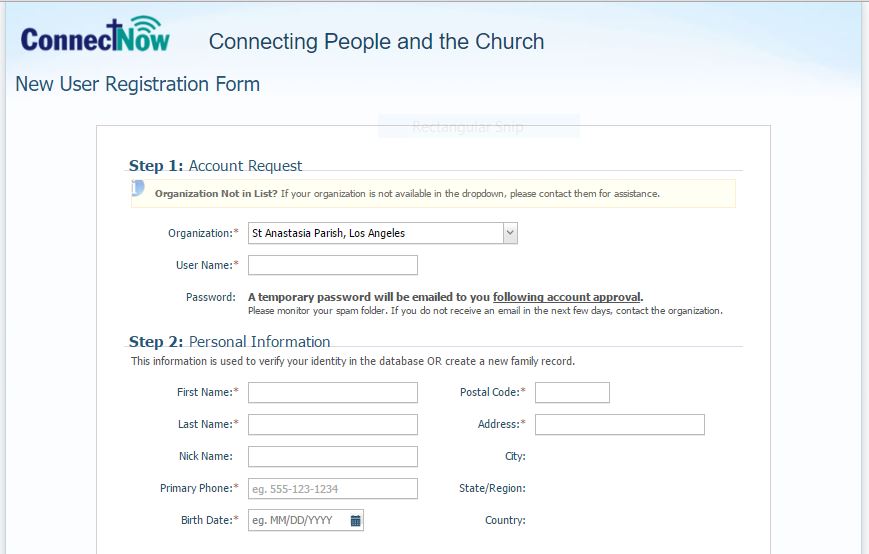 Go To ParishSoft system to register at St. Anastasia Church. 
